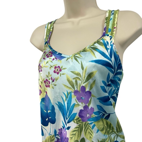 Y2K Vintage Floral Slip Dress Chemise - Picture 2 of 8